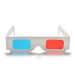 A pair of red/blue 3D glasses