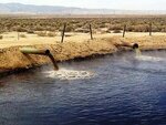 Discharging fracking water